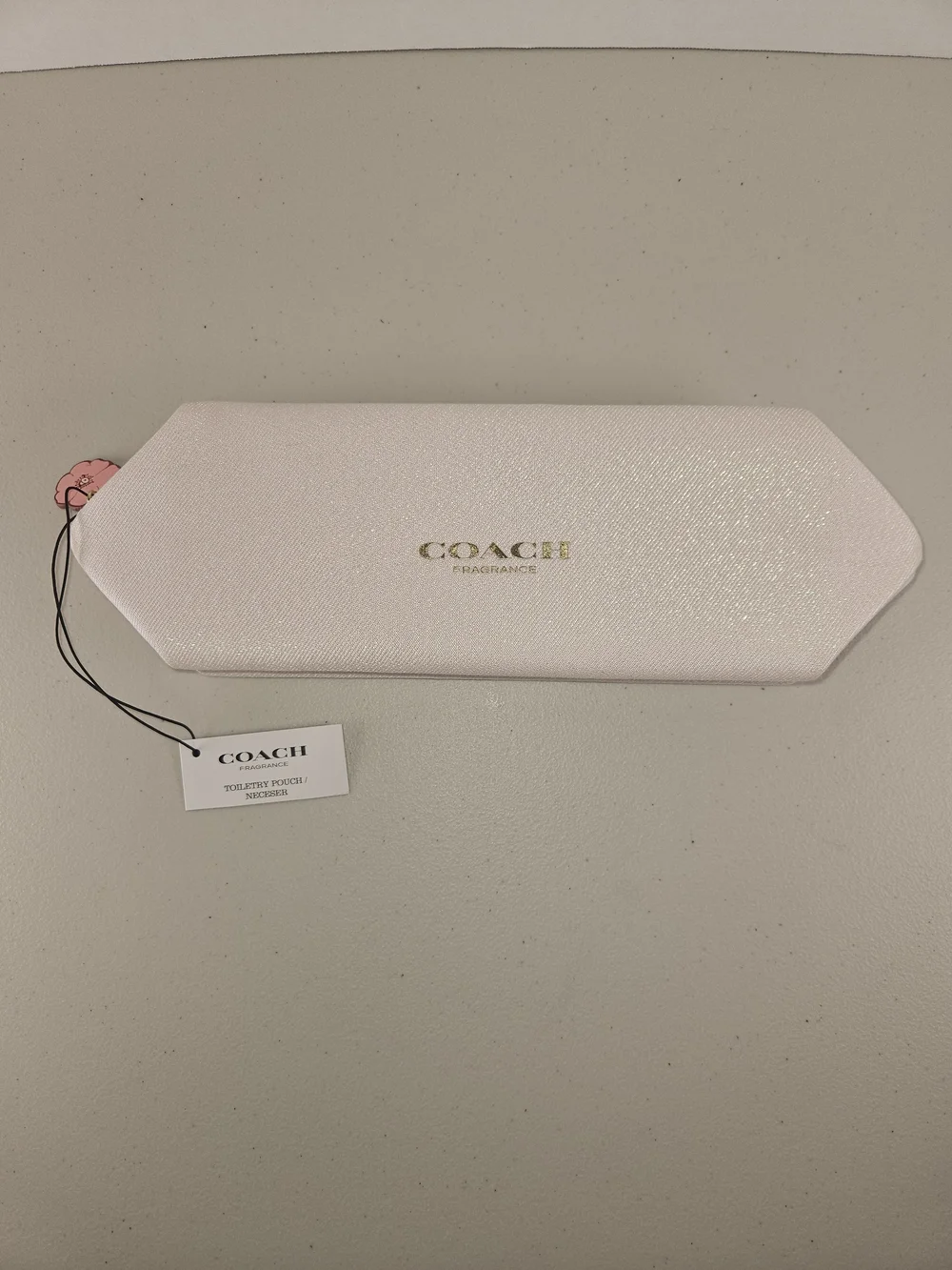 NWT COACH Pink Glitter Travel Pouch - Women's Toiletry Case